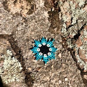Blue Azure Beadwork Earrings